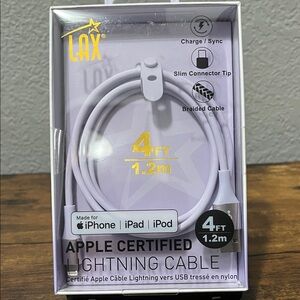 Apple Certified Lightning Cable.. NWT!! never opened Light purple color
